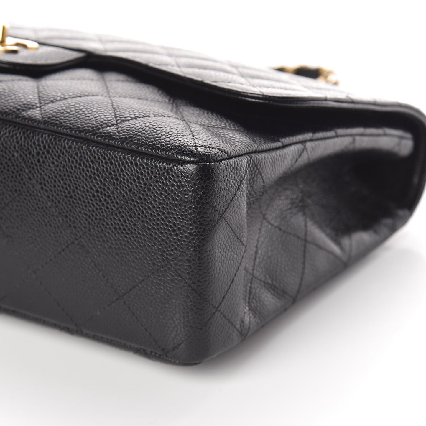 Caviar Quilted Jumbo Single Flap Black