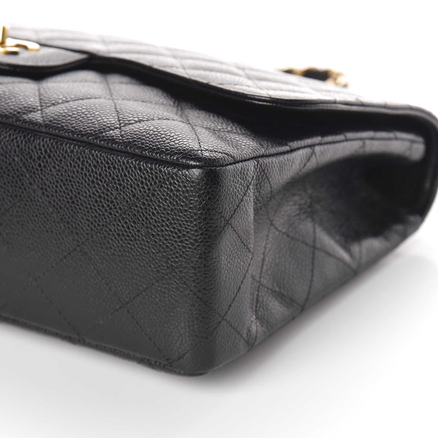 Chanel Caviar Quilted Jumbo Single Flap Black 11 of 12