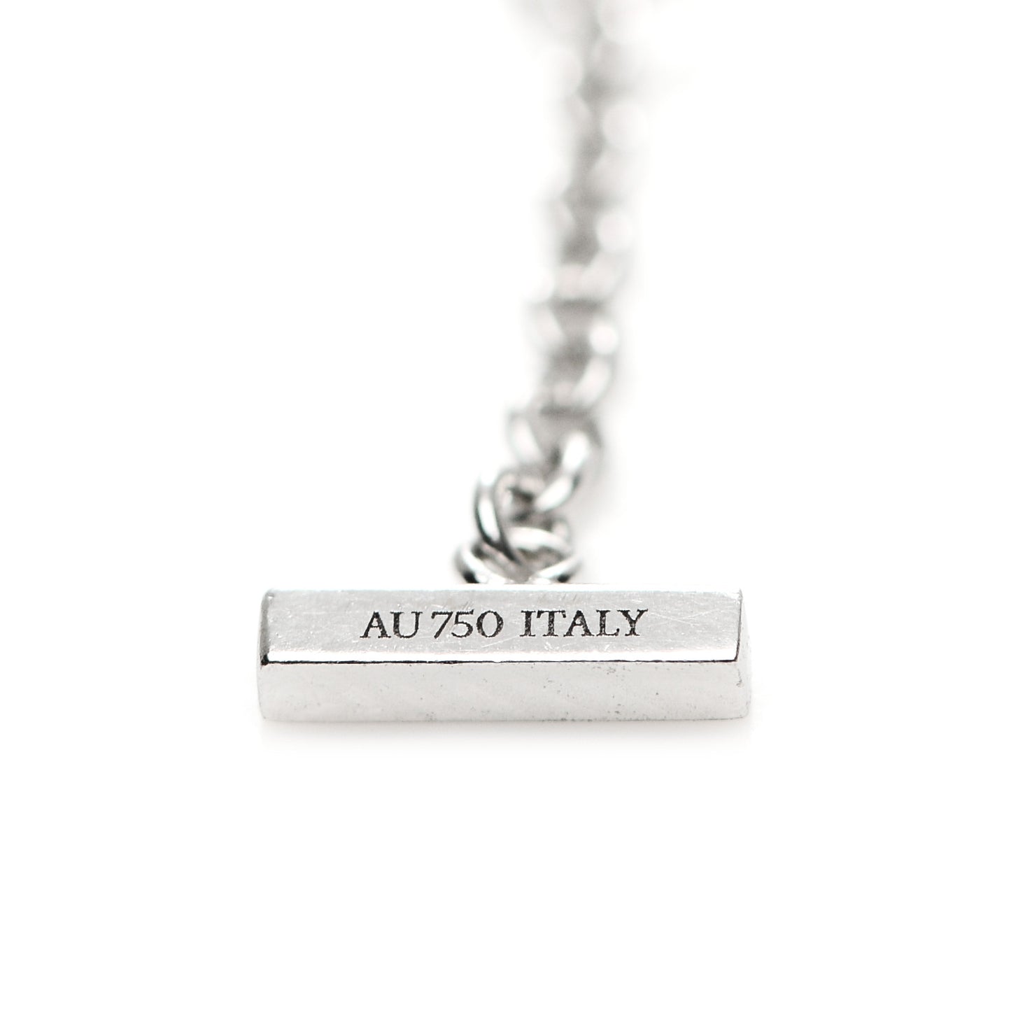 18K White Gold Diamond T Smile Bracelet