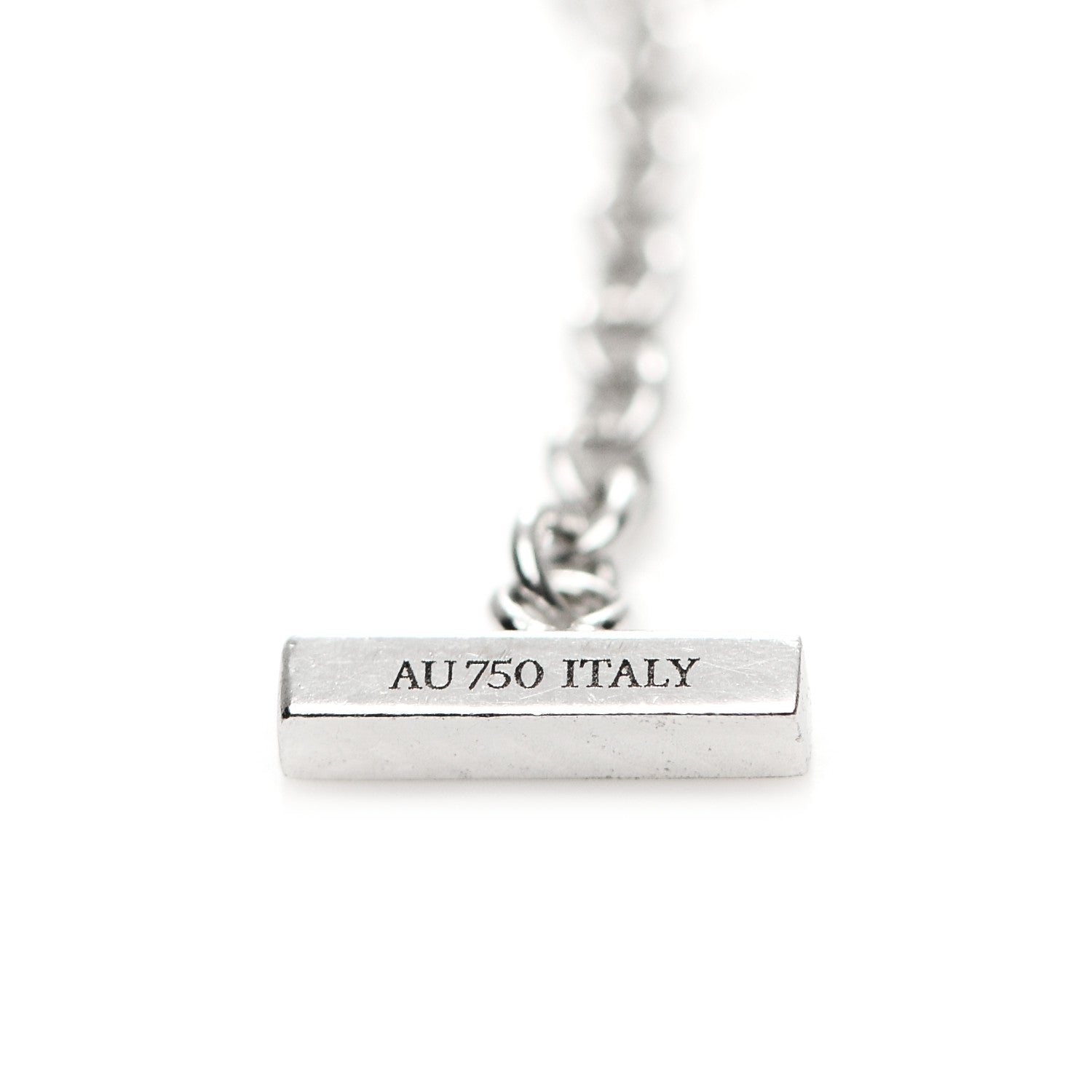 Tiffany 18K White Gold Diamond T Smile Bracelet 3 of 4