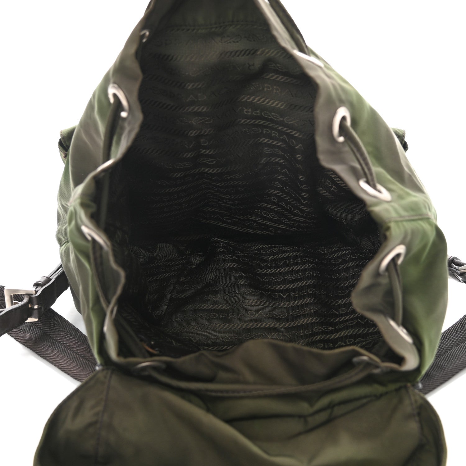 Prada Nylon Vela Backpack Green 7 of 9