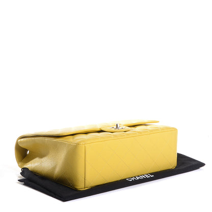 Chanel Caviar Maxi Single Flap Yellow 4 of 8
