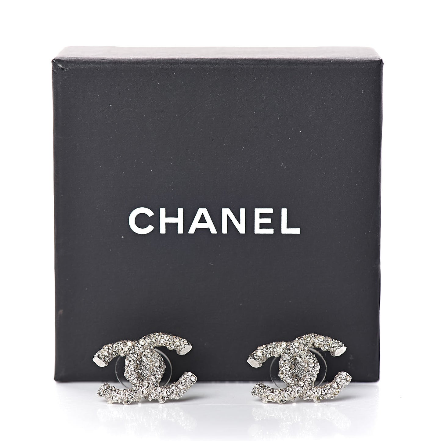 Crystal CC Earrings Silver