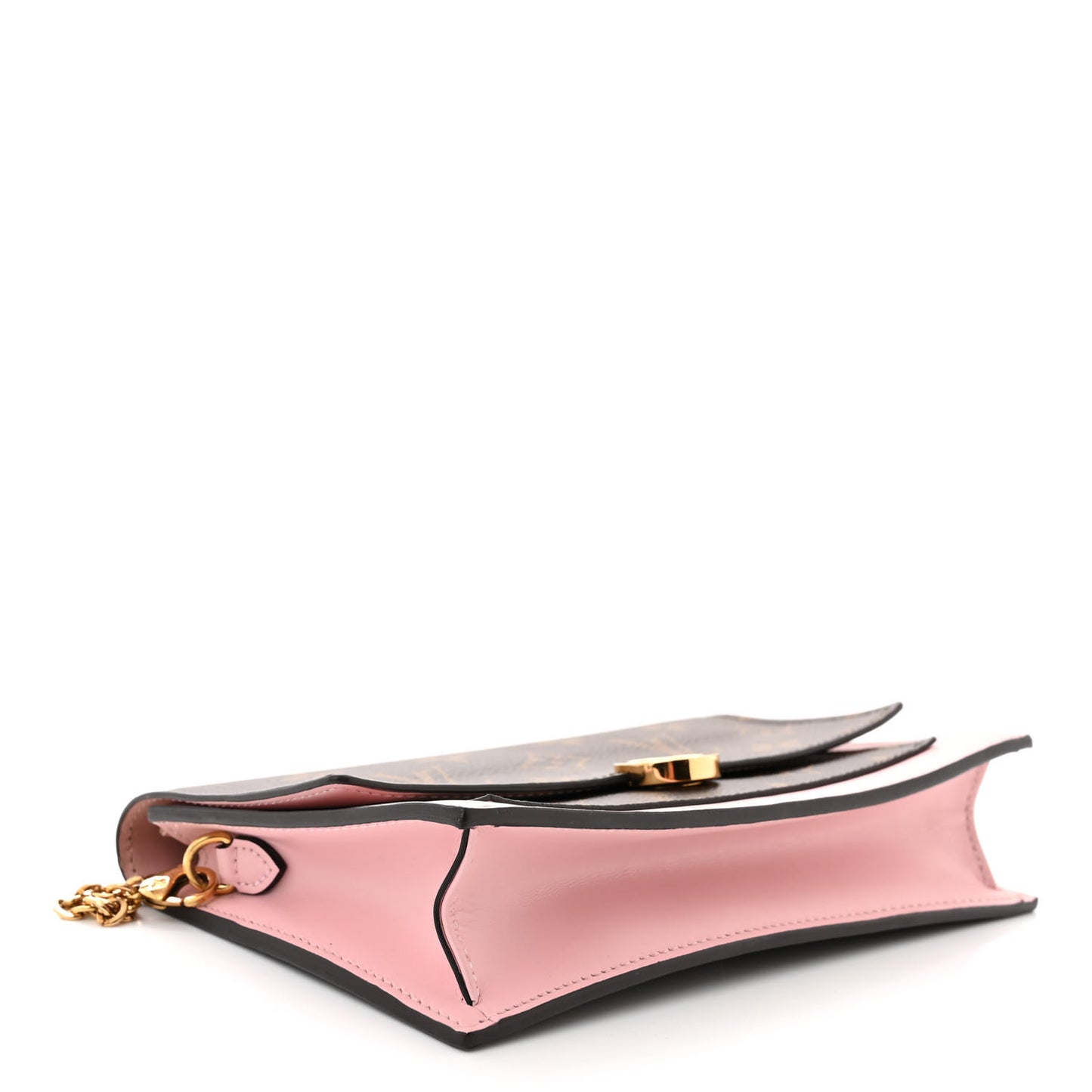 Monogram Flore Chain Wallet Rose Ballerine