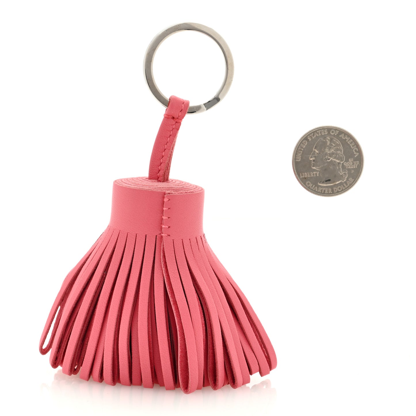Lambskin Carmen Tassel Key Holder Rose Azalee