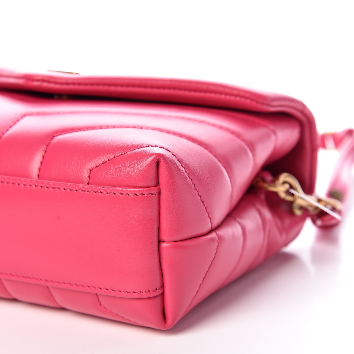 Saint Laurent Calfskin Y Quilted Monogram Toy Loulou Crossbody Bag Freesia 6 of 10