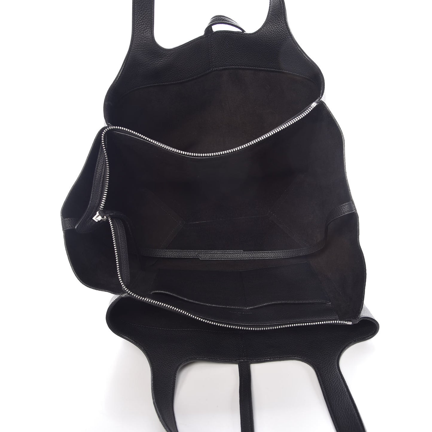 Baby Grained Calfskin Small Tri-Fold Bag Black