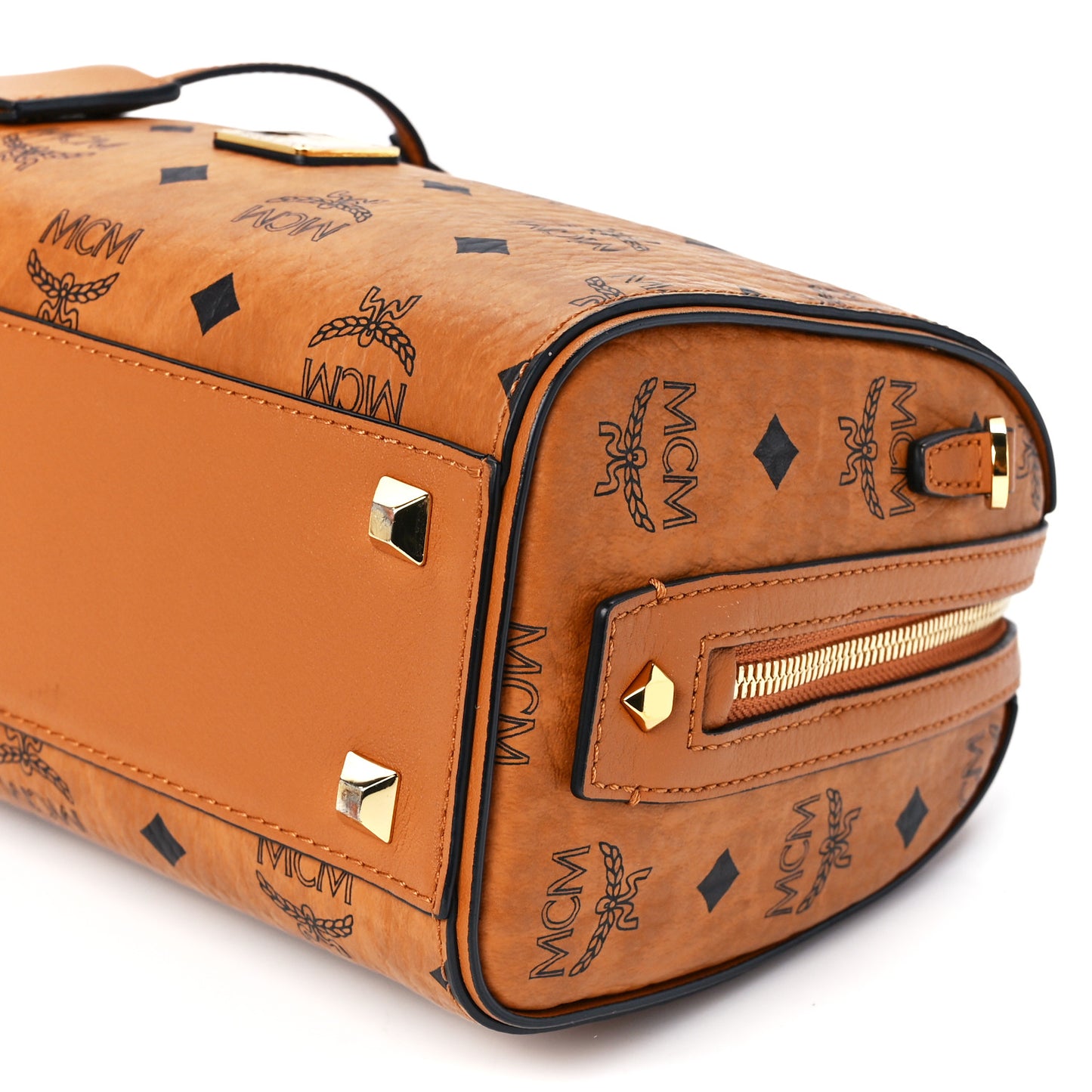 Visetos Small Essential Boston Bag Cognac