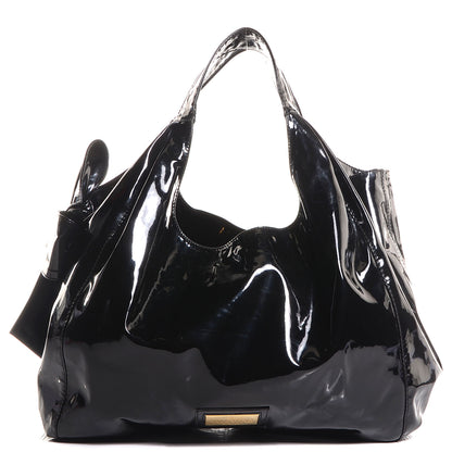 Valentino Garavani Patent Lacca Large Nuage Bow Hobo Black 1 of 8