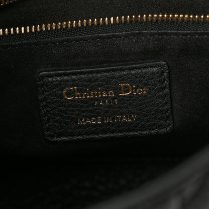 Christian Dior Grained Calfskin Cannage Medium Supple Lady Dior Black 6 of 9