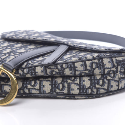 Christian Dior Oblique Saddle Bag Blue 9 of 10