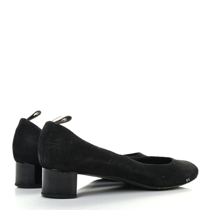 Louis Vuitton Suede Uniformes Pump 38 Black 3 of 4