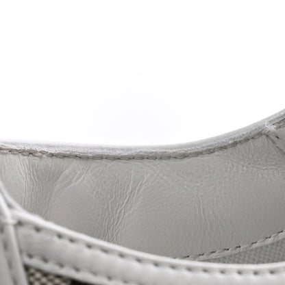 Hermes Canvas Calfskin Leopard Get Sneakers 39 Prunoir White 8 of 8