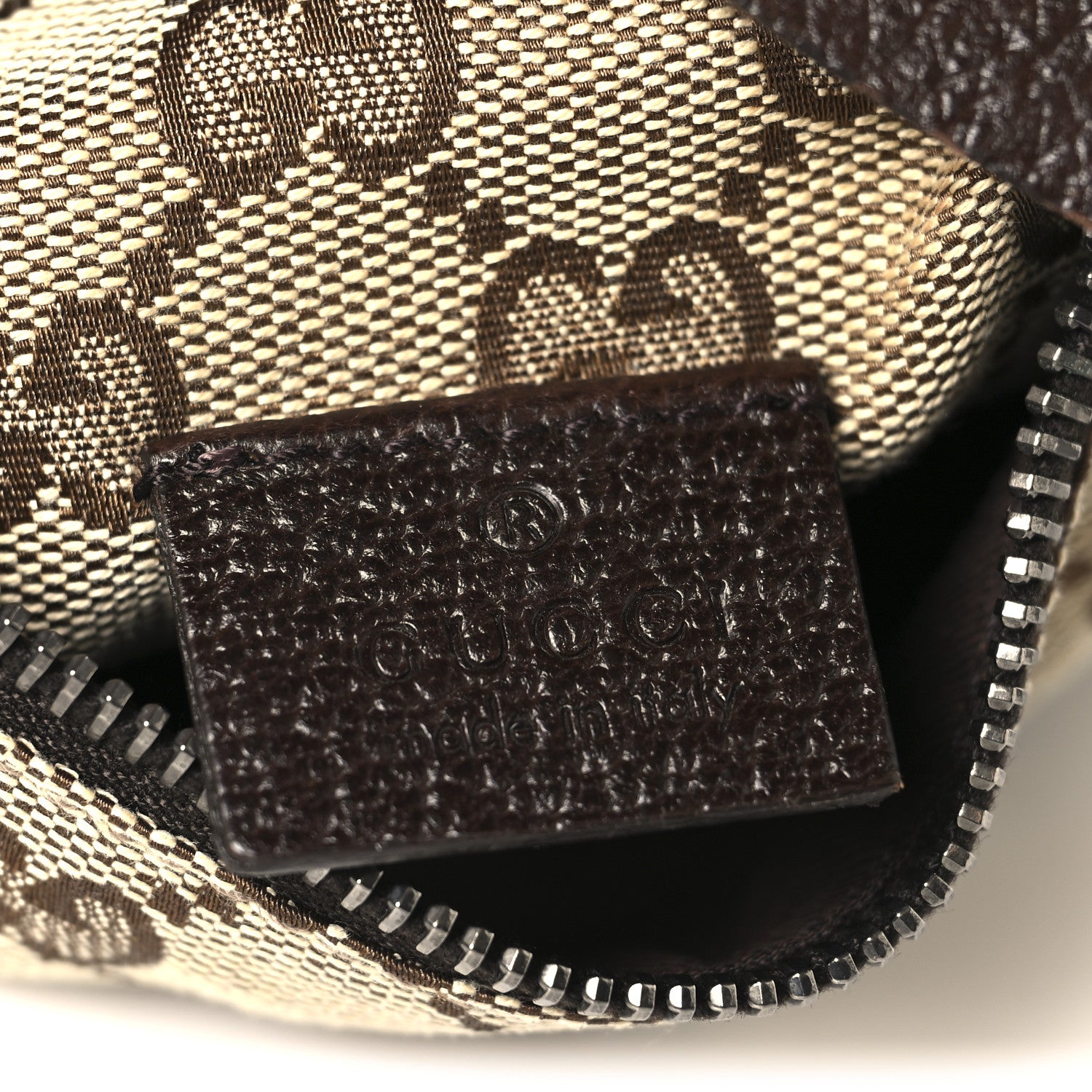 Gucci GG Monogram Web Double Pocket Belt Bag Dark Brown 6 of 10