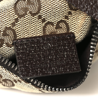 Gucci GG Monogram Web Double Pocket Belt Bag Dark Brown 6 of 10