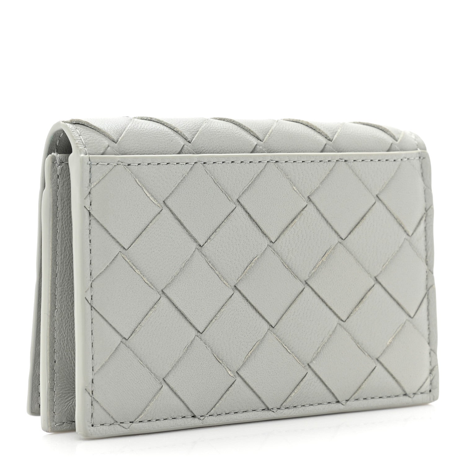 Bottega Veneta Nappa Intrecciato Card Case Agate Grey 3 of 9
