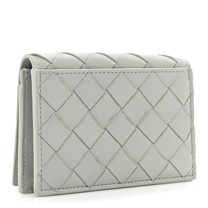 Bottega Veneta Nappa Intrecciato Card Case Agate Grey 3 of 9