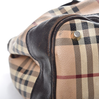 Burberry Haymarket Check Medium Heathcliff Tote Chocolate 17 of 23
