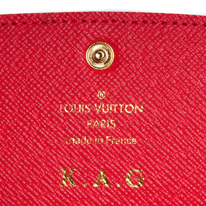 Louis Vuitton Damier Ebene Emilie Wallet Red 6 of 8