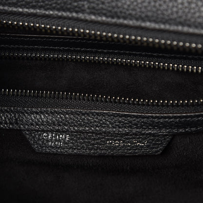 Celine Drummed Calfskin Mini Luggage Black 6 of 7