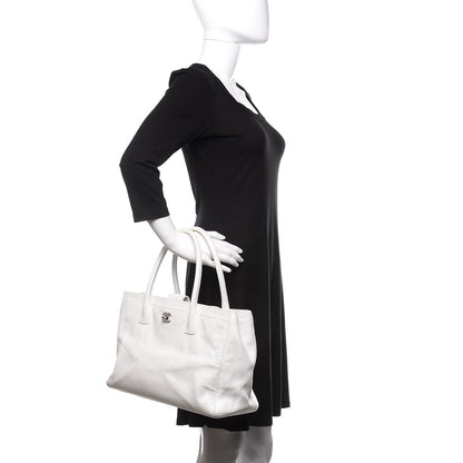 Chanel Calfskin Cerf Executive Shopper Tote White 2 of 14