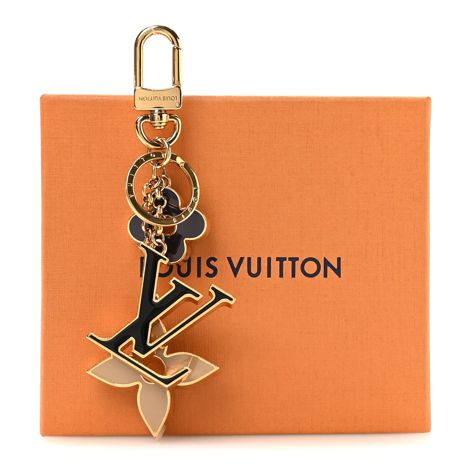 Louis Vuitton Metal Enamel Fleur De Monogram Bag Charm 4 of 4