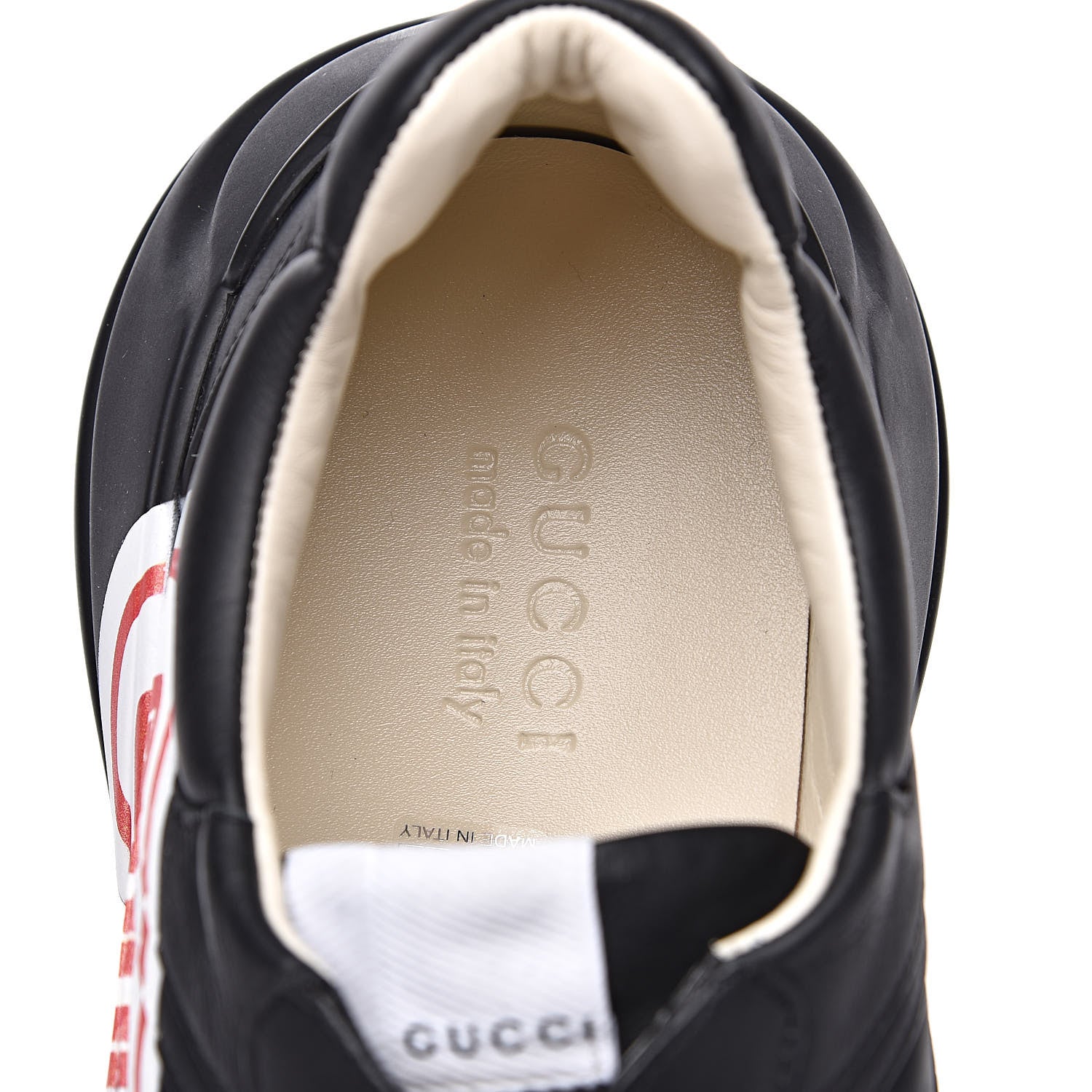 Gucci X SEGA Calfskin Logo Mens Rhyton Sneakers 12.5 Black 6 of 9