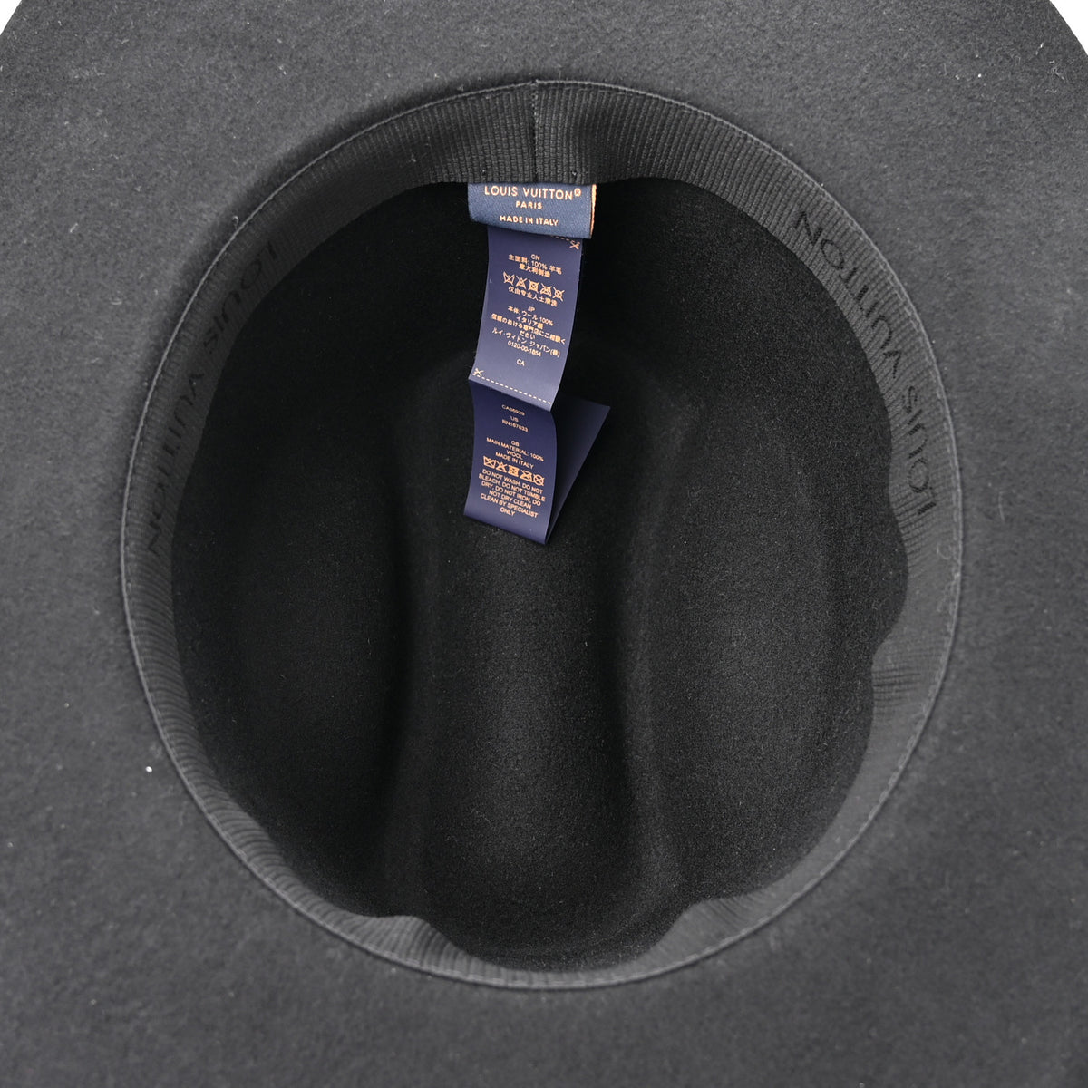 Felt LV Lovers Hat M Black