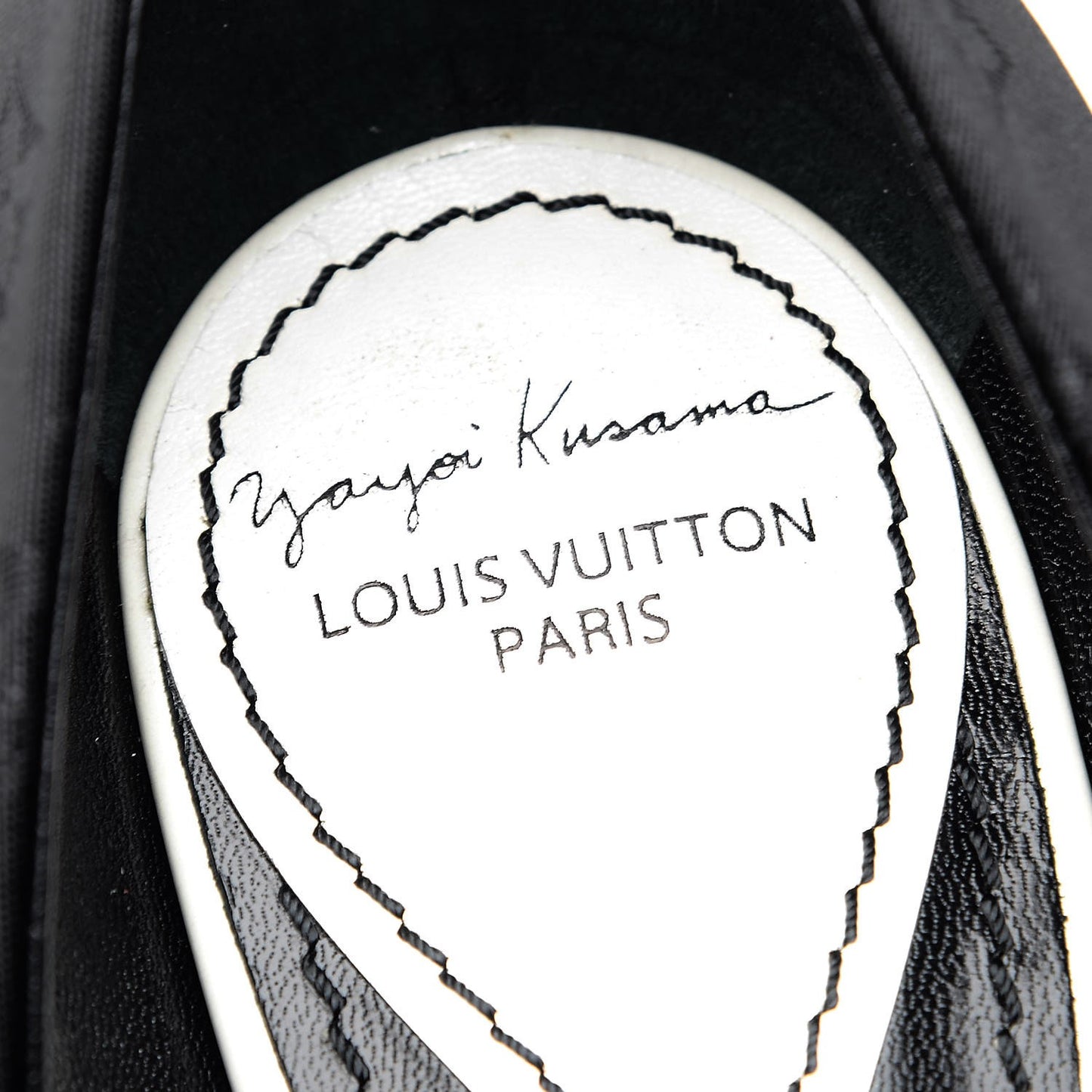 Satin Patent Kusama Infinity Dots Pumps 38 Black White