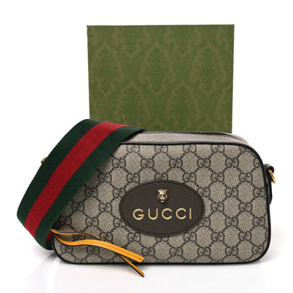 Gucci GG Supreme Monogram Web Neo Vintage Shoulder Bag Beige New Acero Crop 11 of 11