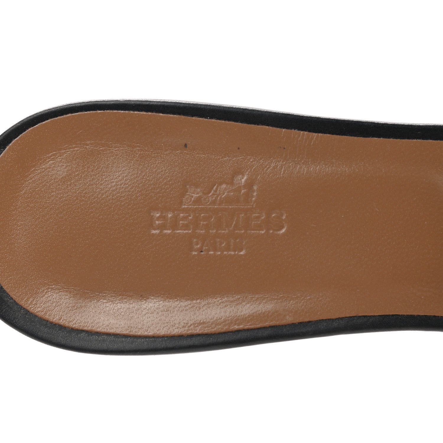 Hermes Calfskin Oasis Sandals 39.5 Black 7 of 10