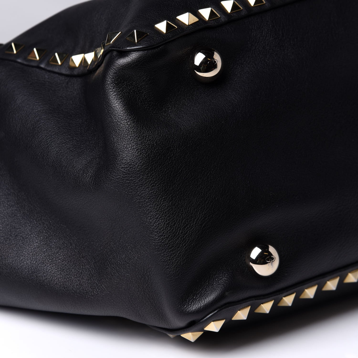 Valentino Garavani Vitello Medium Rockstud Tote Black 11 of 15