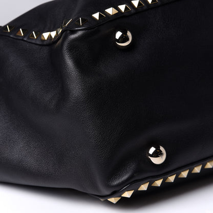 Valentino Garavani Vitello Medium Rockstud Tote Black 11 of 15