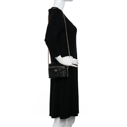 Gucci Calfskin GG Matelasse Mini Top Handle Bag Black 2 of 11