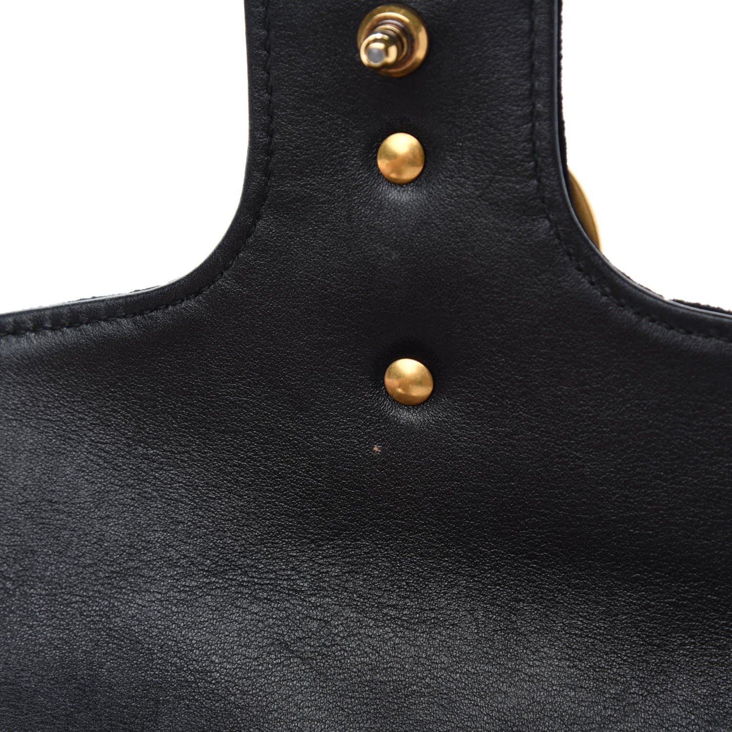 Gucci Velvet Matelasse Small GG Marmont Shoulder Bag Black 10 of 14