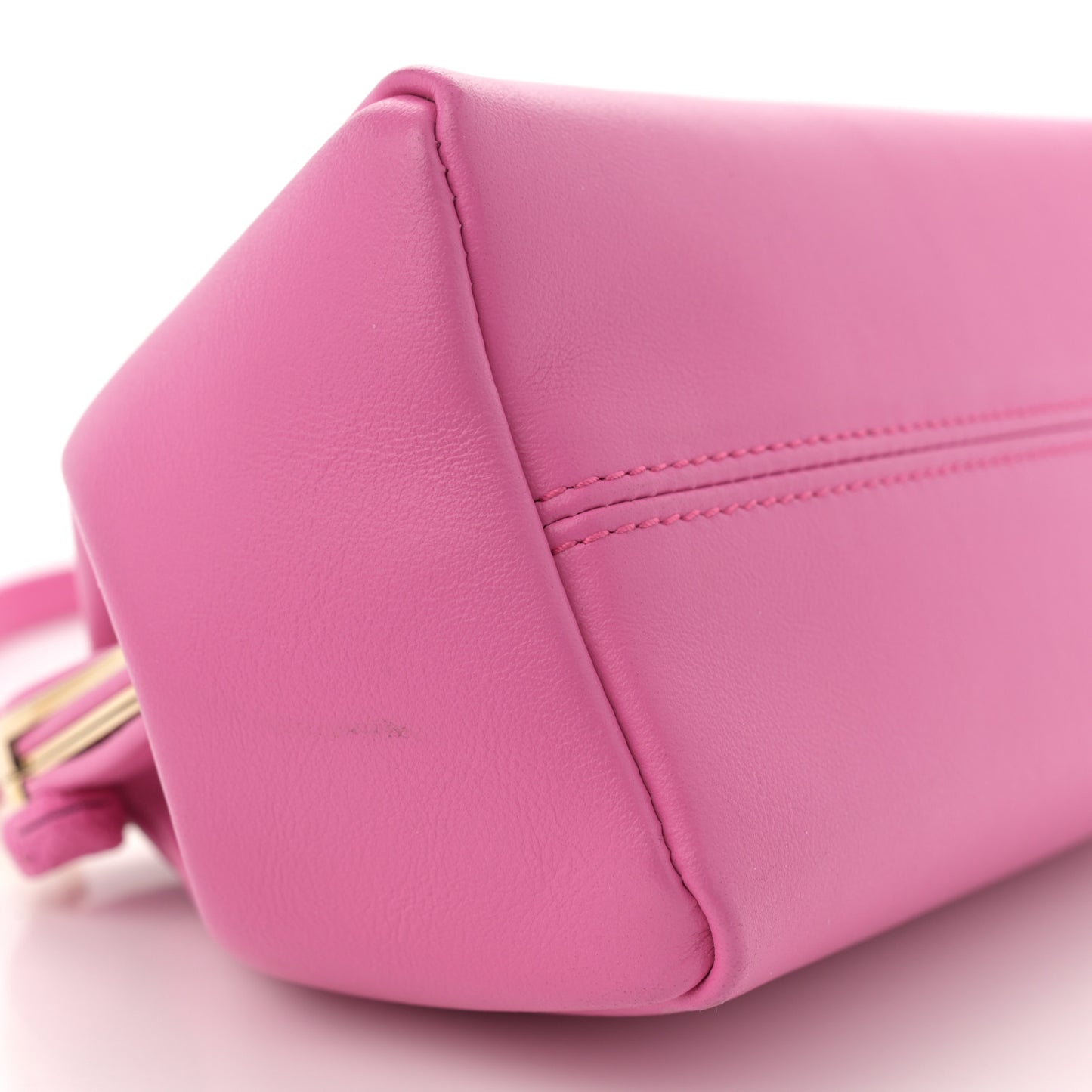 Nappa Serpentine Clutch With Strap Pink