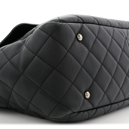 Chanel Calfskin Quilted Ultra Pocket Shopping Tote Black 9 of 12