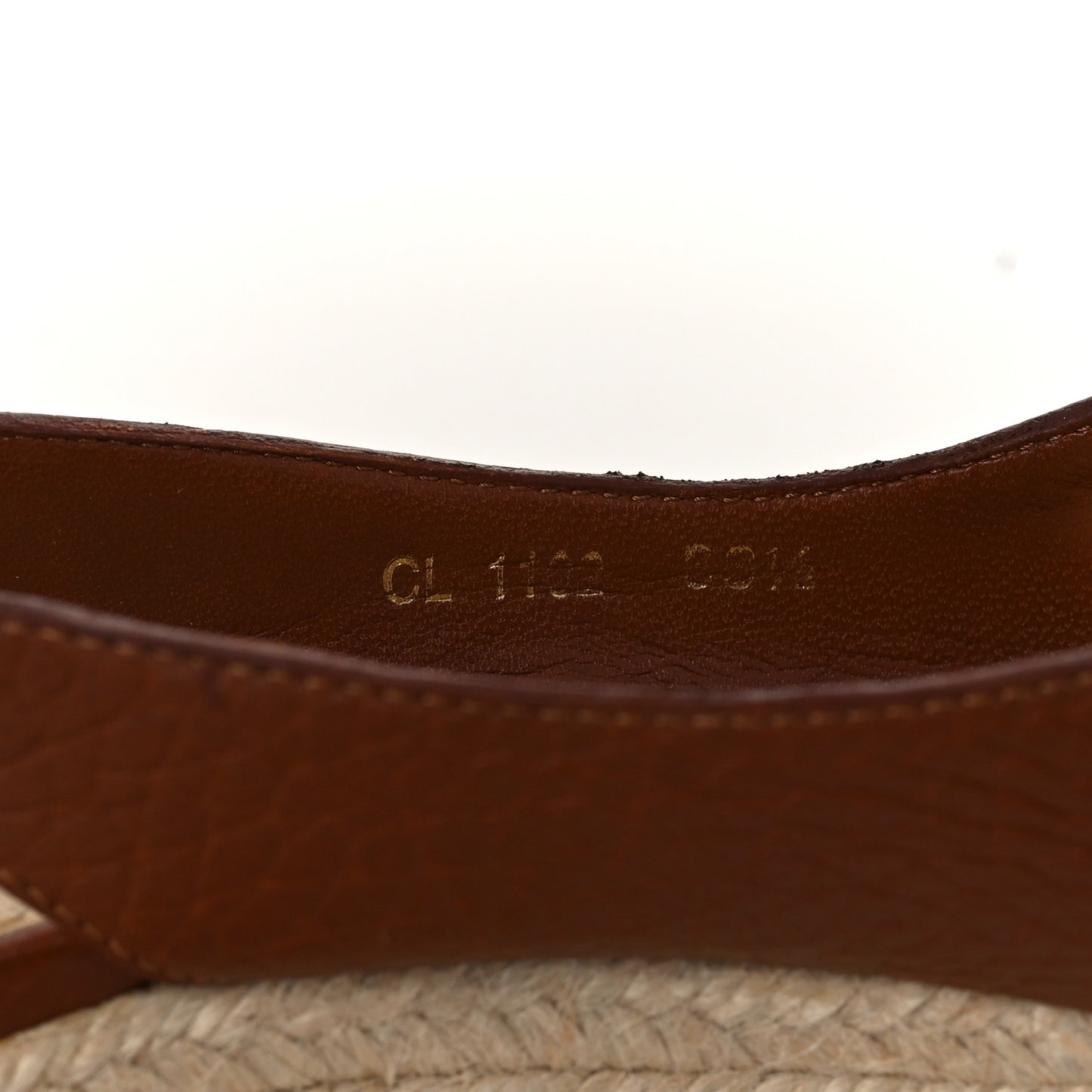 Grained Calfskin Santal Sandals 38.5 Cognac