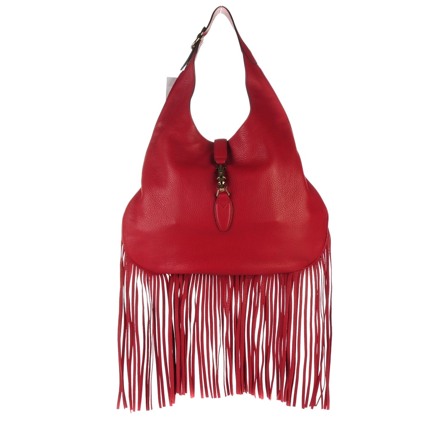 Cellarius Calfskin Large New Jackie Nouveau Fringe Hobo Red Flame