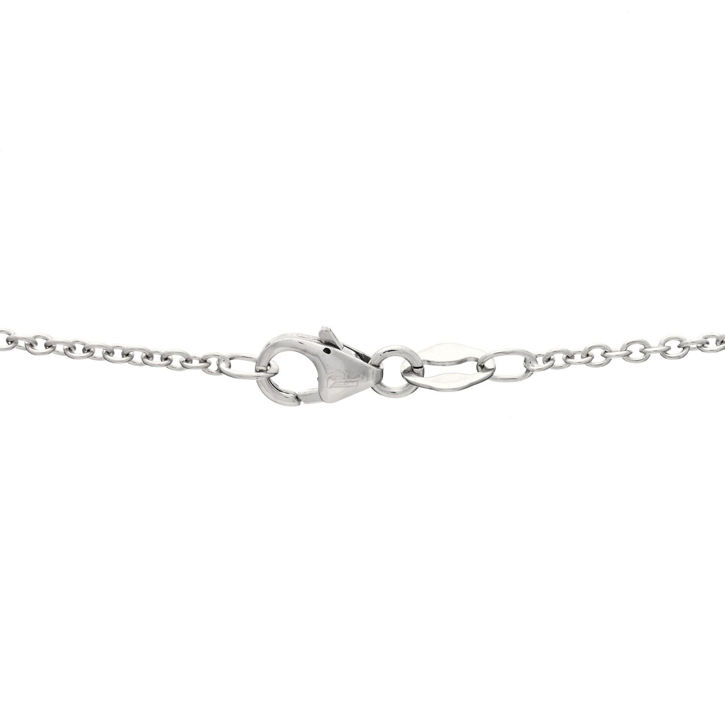 18K White Gold Diamond Heart Pendant Necklace