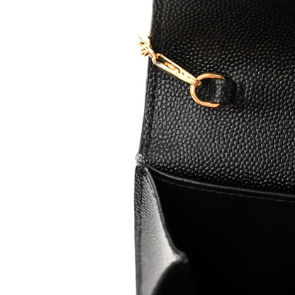 Saint Laurent Grain de Poudre Uptown Chain Wallet Black 13 of 14