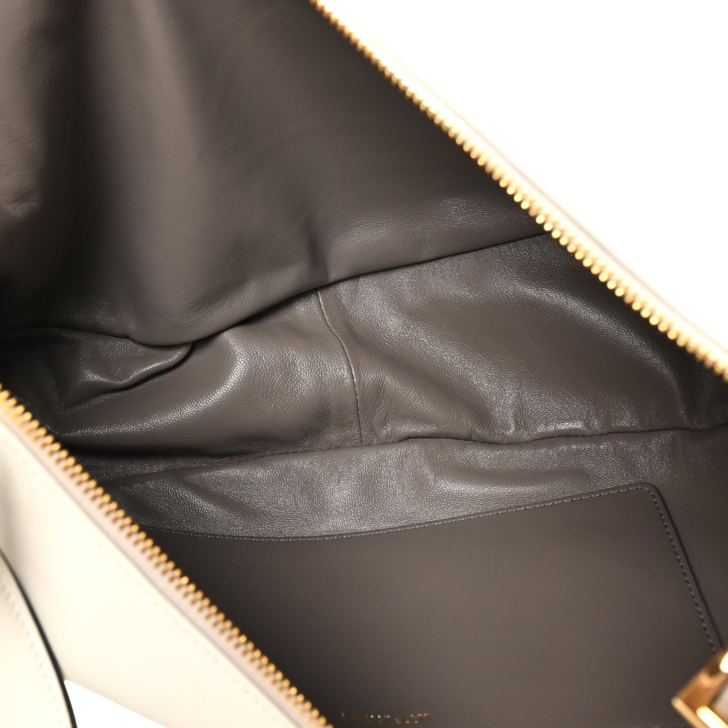 Soft Calfskin Large Arque Shoulder Bag White