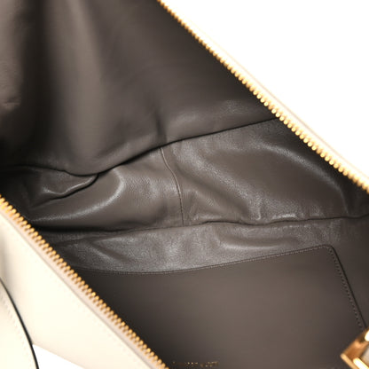 Prada Soft Calfskin Large Arque Shoulder Bag White 5 of 9