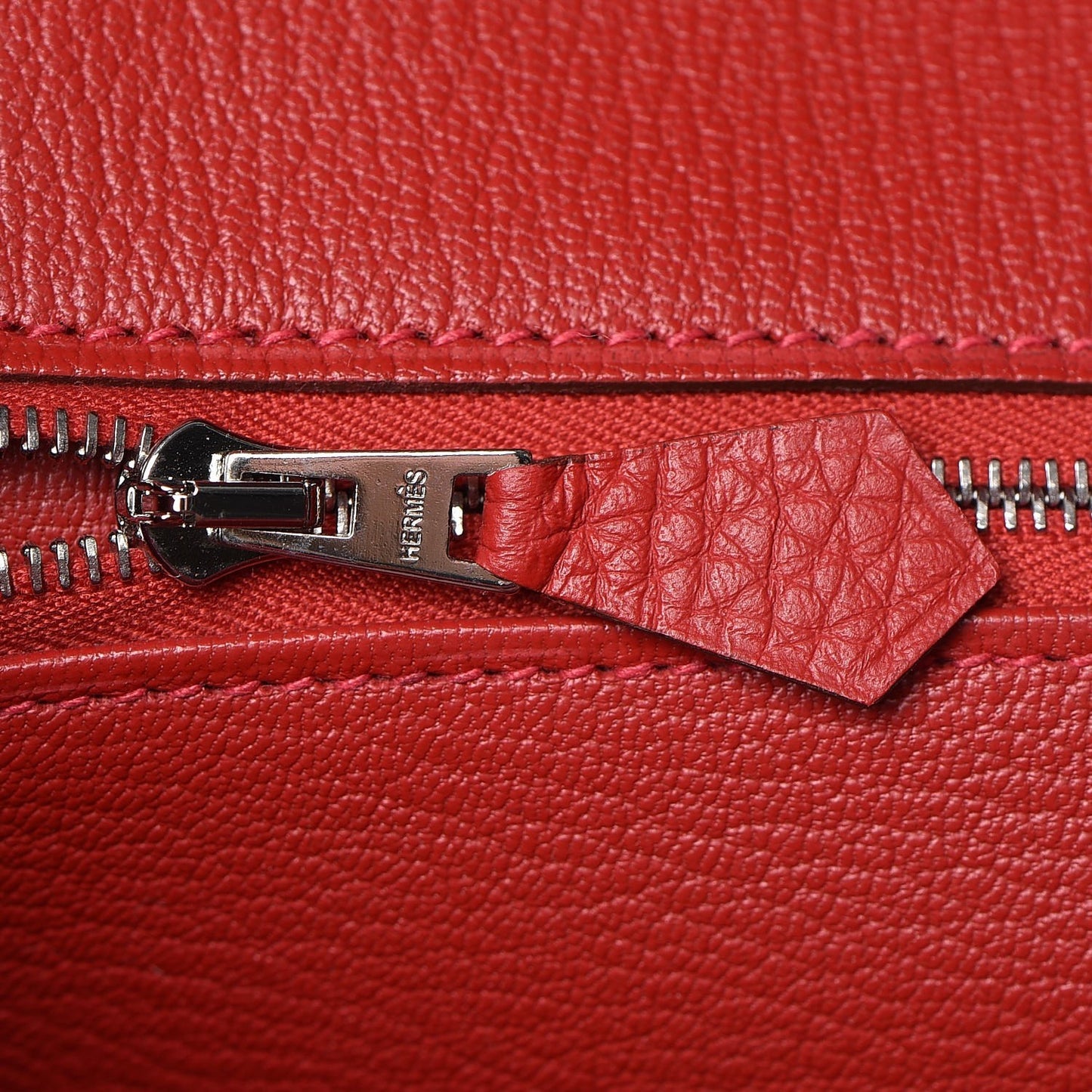 Taurillon Clemence Birkin 35 Rouge Casaque