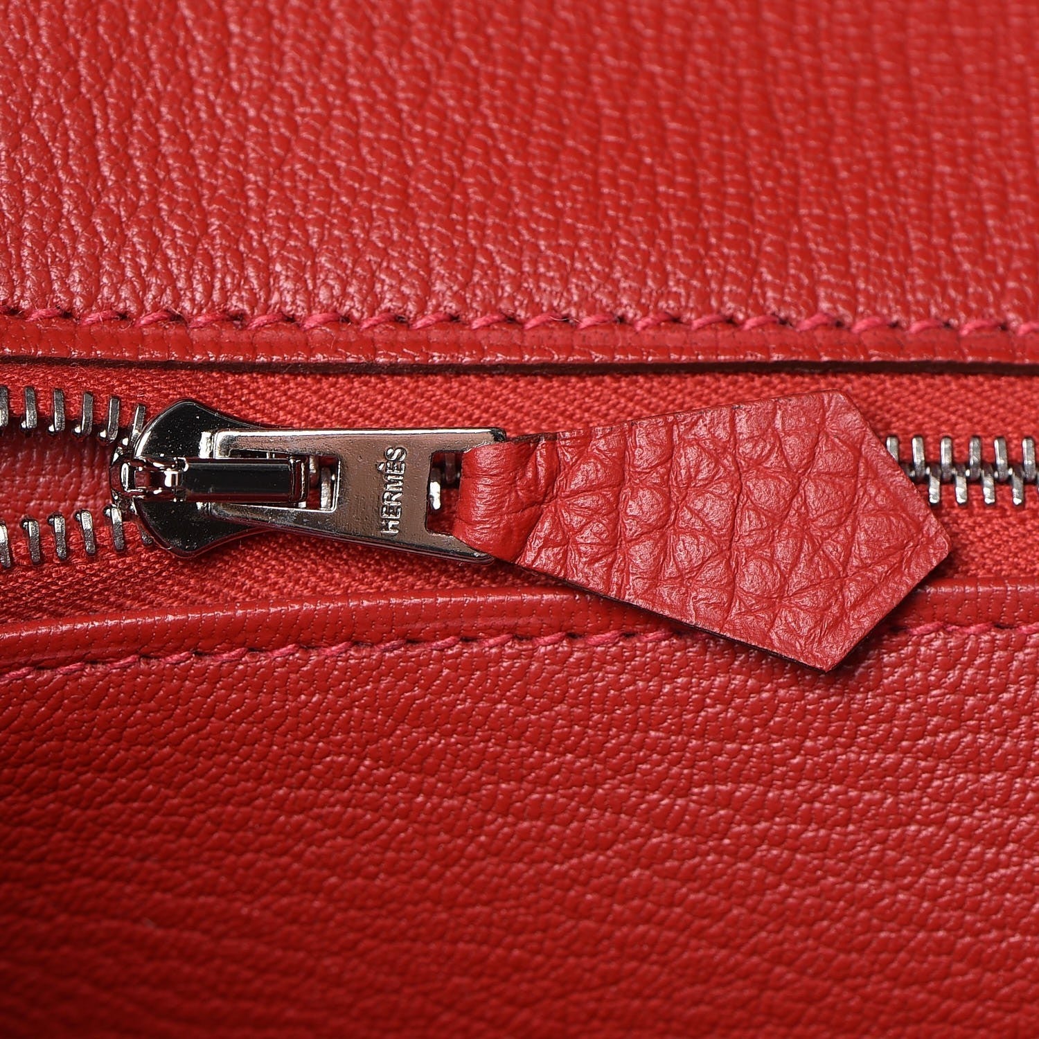 Hermes Taurillon Clemence Birkin 35 Rouge Casaque 24 of 30