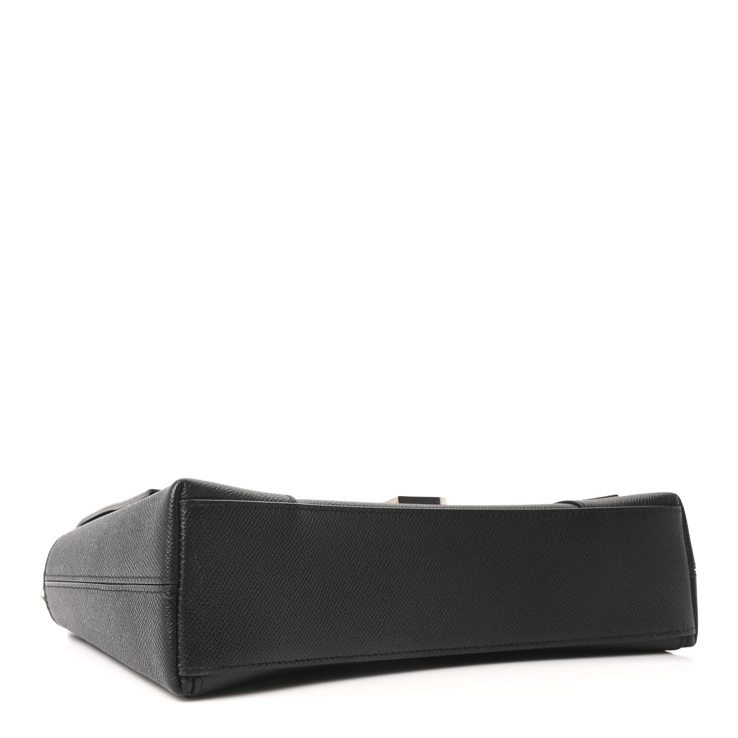 Semi Matte Soft Textured Calfskin Downtown Shoulder Bag Black