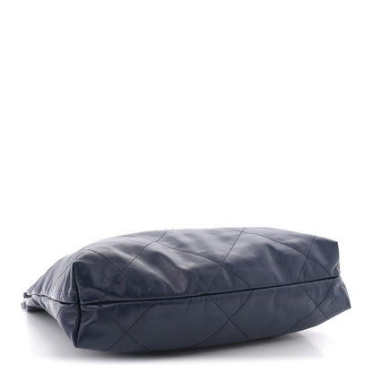 Chanel Shiny Calfskin Quilted Small Chanel 22 Navy 5 of 11
