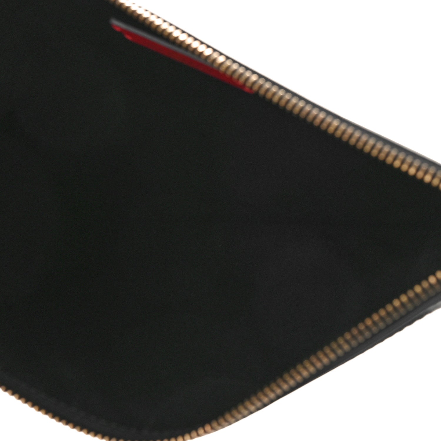 Valentino Garavani Calfskin VLogo Stitched Inlay Zip Pouch Black 5 of 8