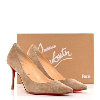 Christian Louboutin Veau Velours Decoltish 85 Pumps 35.5 Cappuccino 3 of 9