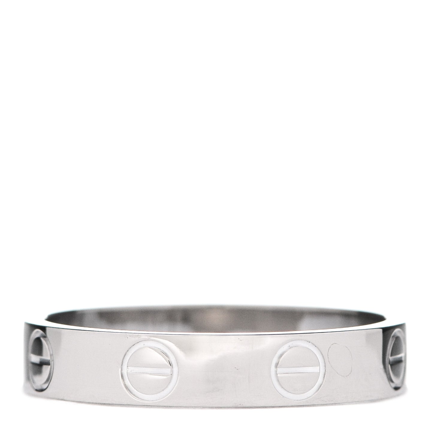 18K White Gold 3.5mm LOVE Wedding Band Ring 52 6